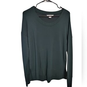 Athleta Coaster Luxe Sweatshirt Modal Cotton in Green, Size S